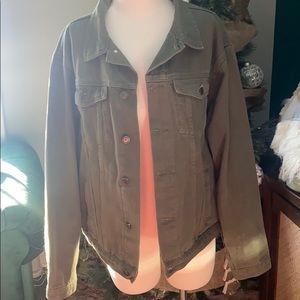 Olive denim jacket